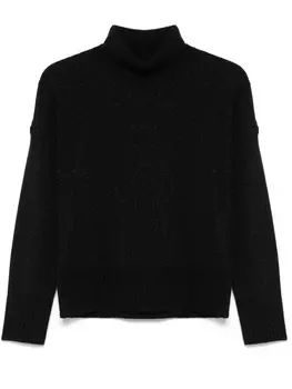 Moncler свитер с люрексом, черный