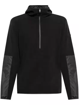 Moncler толстовка с капюшоном и нашивкой-логотипом, черный