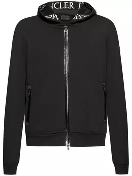 Moncler толстовка с капюшоном на молнии, черный