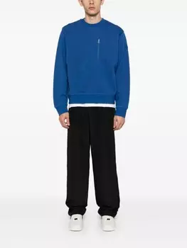 Moncler толстовка с карманом на молнии, синий