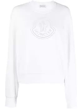 Moncler толстовка с логотипом, белый