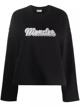 Moncler толстовка с логотипом, черный