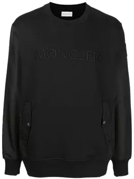 Moncler толстовка с логотипом, черный