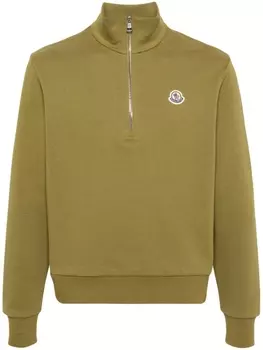 Moncler толстовка с логотипом, зеленый