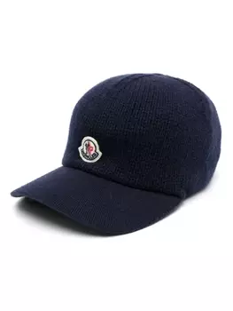 Moncler трикотажная бейсболка, синий
