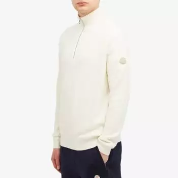 Moncler Трикотажная куртка на молнии, белый