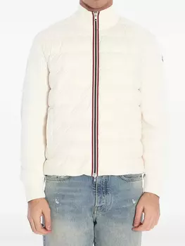 Moncler трикотажный пуховик, белый