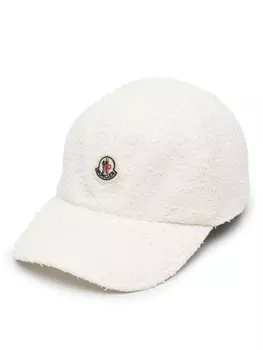 Moncler твидовая бейсболка, белый