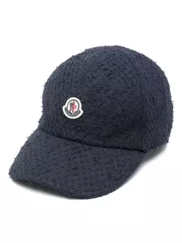 Moncler твидовая бейсболка, синий