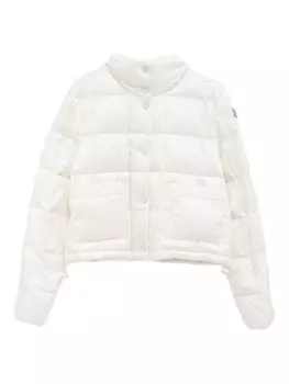 Moncler укороченная стеганая куртка, белый