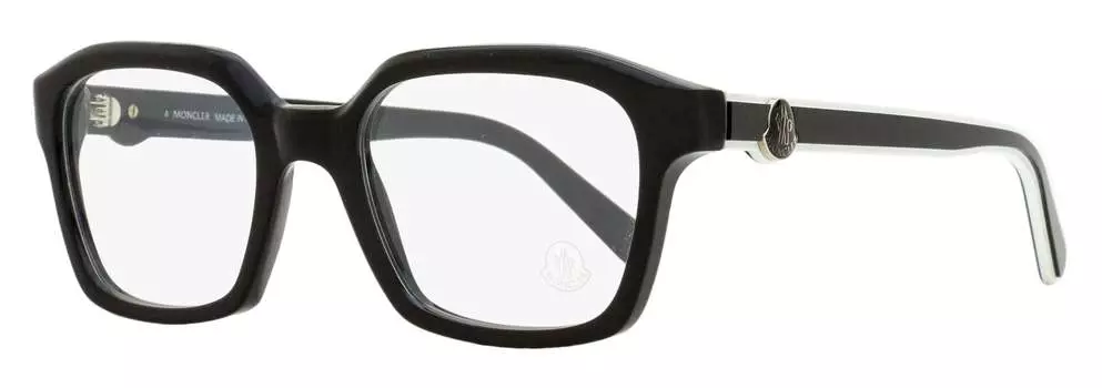 Moncler Unisex Прямоугольные очки ML5181 001 Черный/Белый 52 мм