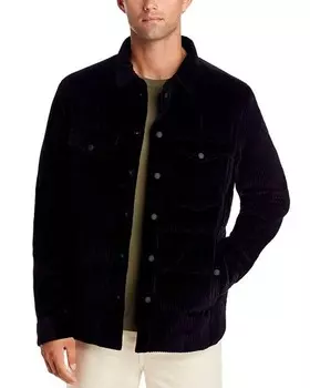 Moncler Вельветовая куртка-рубашка Moncler, цвет Black