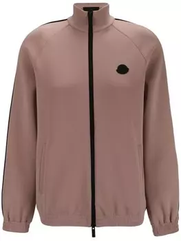 Moncler застежка-молния с логотипом, розовый