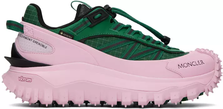 Moncler Зелено-розовые кроссовки Trailgrip GTX