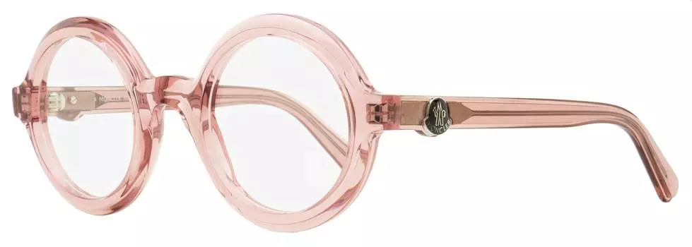 Moncler женские круглые очки ML5194 072 прозрачные розовые 48 мм