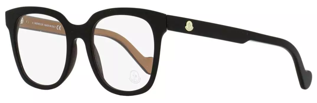Moncler женские квадратные очки ML5098 005 черные/коричневые 51 мм