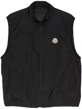 Moncler жилет Arashi с нашивкой-логотипом, черный