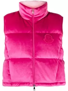 Moncler жилет Blavet с нашивкой-логотипом, розовый