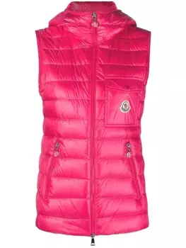 Moncler жилет Glygos с капюшоном, розовый