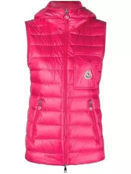 Moncler жилет Glygos с капюшоном, розовый