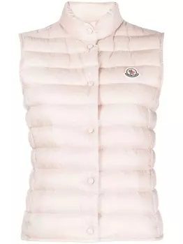 Moncler жилет Liane с нашивкой-логотипом, розовый