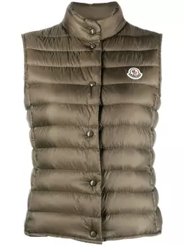 Moncler жилет Liane с нашивкой-логотипом, зеленый