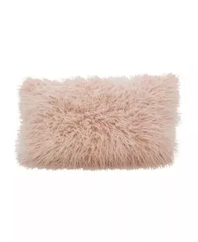 Монгольская декоративная подушка из искусственного меха, 12 x 20 дюймов Saro Lifestyle, розовый