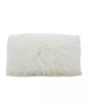 Монгольская декоративная подушка из искусственного меха, 12 x 20 дюймов Saro Lifestyle, слоновая кость/кремовый