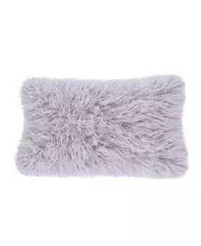 Монгольская декоративная подушка из искусственного меха, 12 x 20 дюймов Saro Lifestyle, фиолетовый