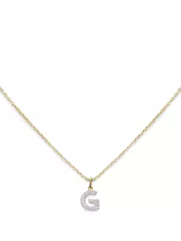 Monica Vinader колье Q из желтого золота с бриллиантами, золотой