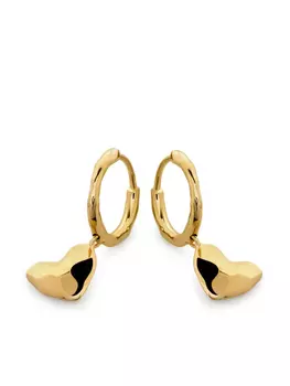 Monica Vinader серьги-подвески Heart Drop, золотой