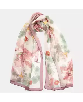 Моник - Длинный прозрачный шелковый шарф для женщин Elizabetta, мультиколор