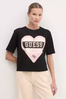 МОНИКА хлопковая футболка Guess, черный