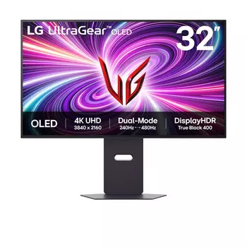 Монитор игровой LG UltraGear OLED 32GS95UV, 31.5", 3840 х 2160, 480 Гц, OLED, черный