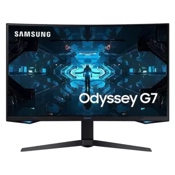 Монитор Samsung 32" Odyssey G7 WQHD 1000R, 240 Гц, 1 мс, Nvidia G Sync и FreeSync, QLED, черный, LC32G75TQSMXUE