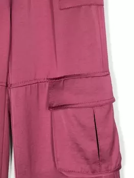 Monnalisa атласные брюки прямого кроя, розовый