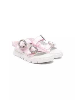 Monnalisa атласные сандалии, розовый