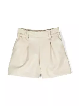 Monnalisa атласные шорты, нейтральный цвет