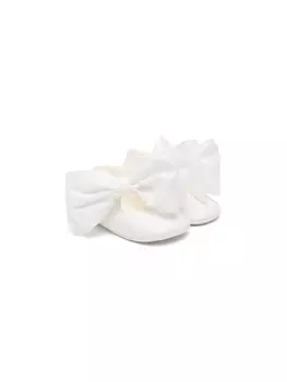 Monnalisa балетки с бантом, белый