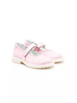 Monnalisa балетки с блестками, розовый