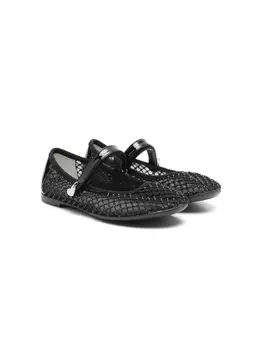 Monnalisa балетки с кристаллами, черный