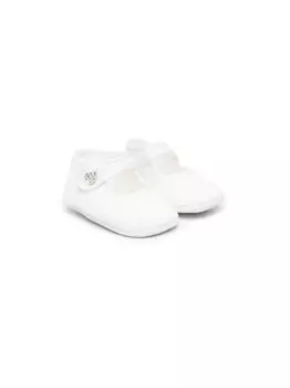 Monnalisa балетки с пряжками, белый