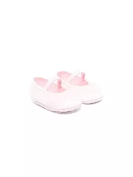 Monnalisa балетки с тюлем, розовый