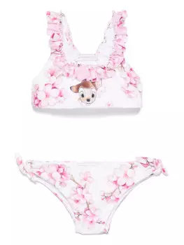 Monnalisa бикини с принтом Bambi из коллаборации с Disney, белый