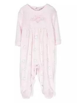 Monnalisa боди с логотипом, розовый