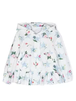 Monnalisa бомбер с графичным принтом, белый