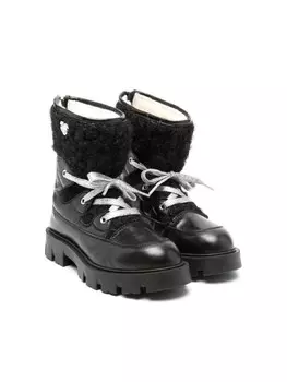 Monnalisa ботинки с флисовой вставкой, черный