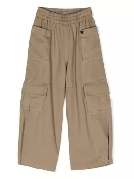 Monnalisa брюки карго широкого кроя, коричневый