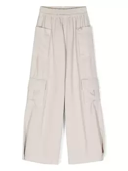 Monnalisa брюки карго широкого кроя, нейтральный цвет