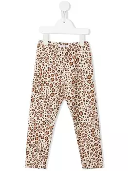 Monnalisa брюки с анималистичным принтом, коричневый